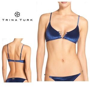 Trina Turk velvet bikini top. NWT